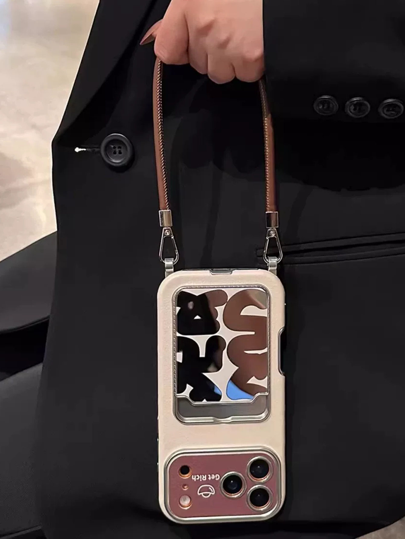 Phone Accessories Holder - Capa de Celular de Couro Luxuosa