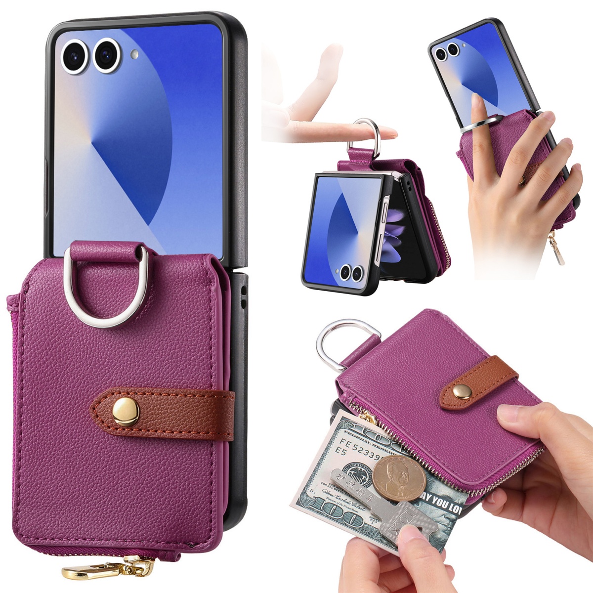 Phone Accessories Hippers - Capa de Telefone Luxuosa com Porta-Cartões