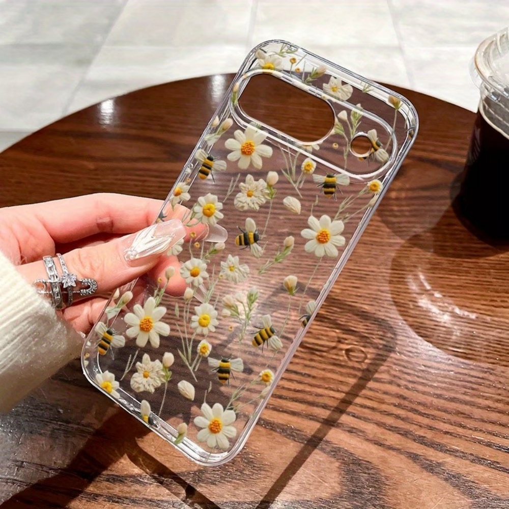 Google Pixel 9 - Capa de Telefone Transparente com Padrão