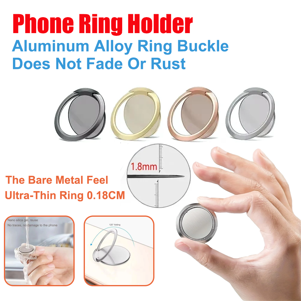 Phone Accessories Holder Car - Suporte de anel de metal ultrafino