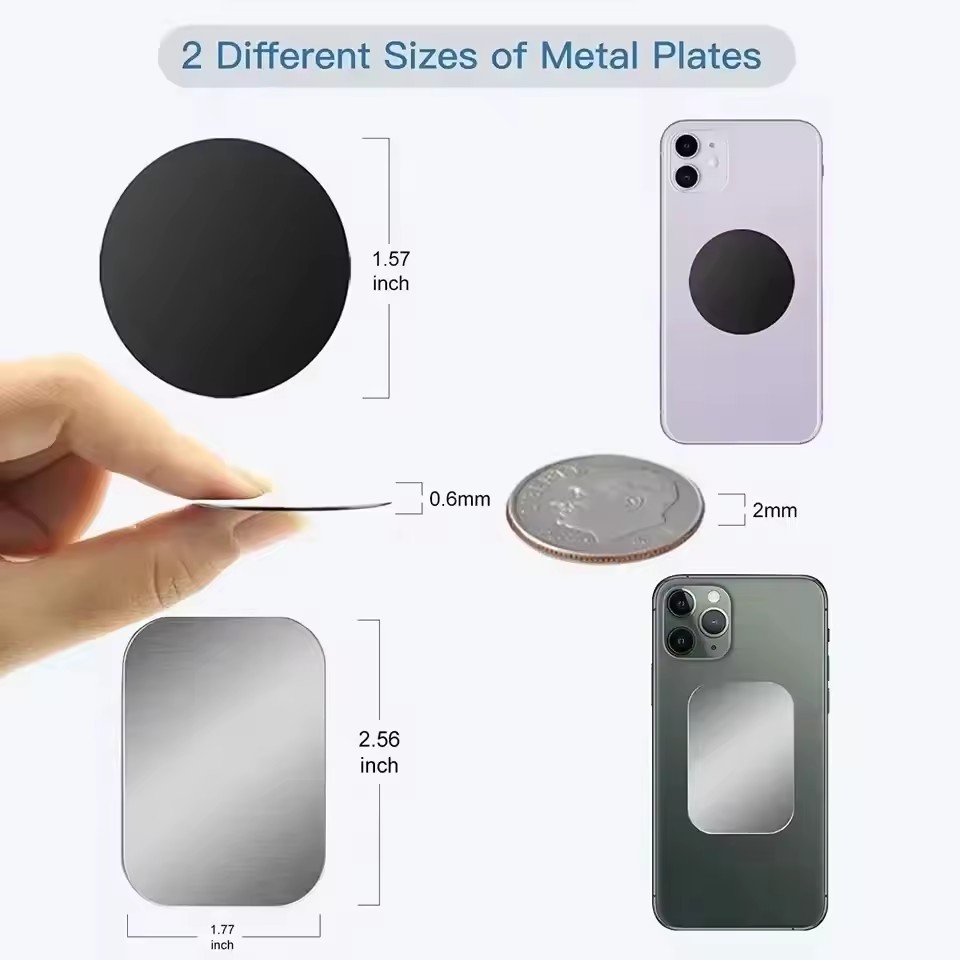 5/10 peças Placa Metálica Magn - Phone Accessories Holder Car avaliação e preço